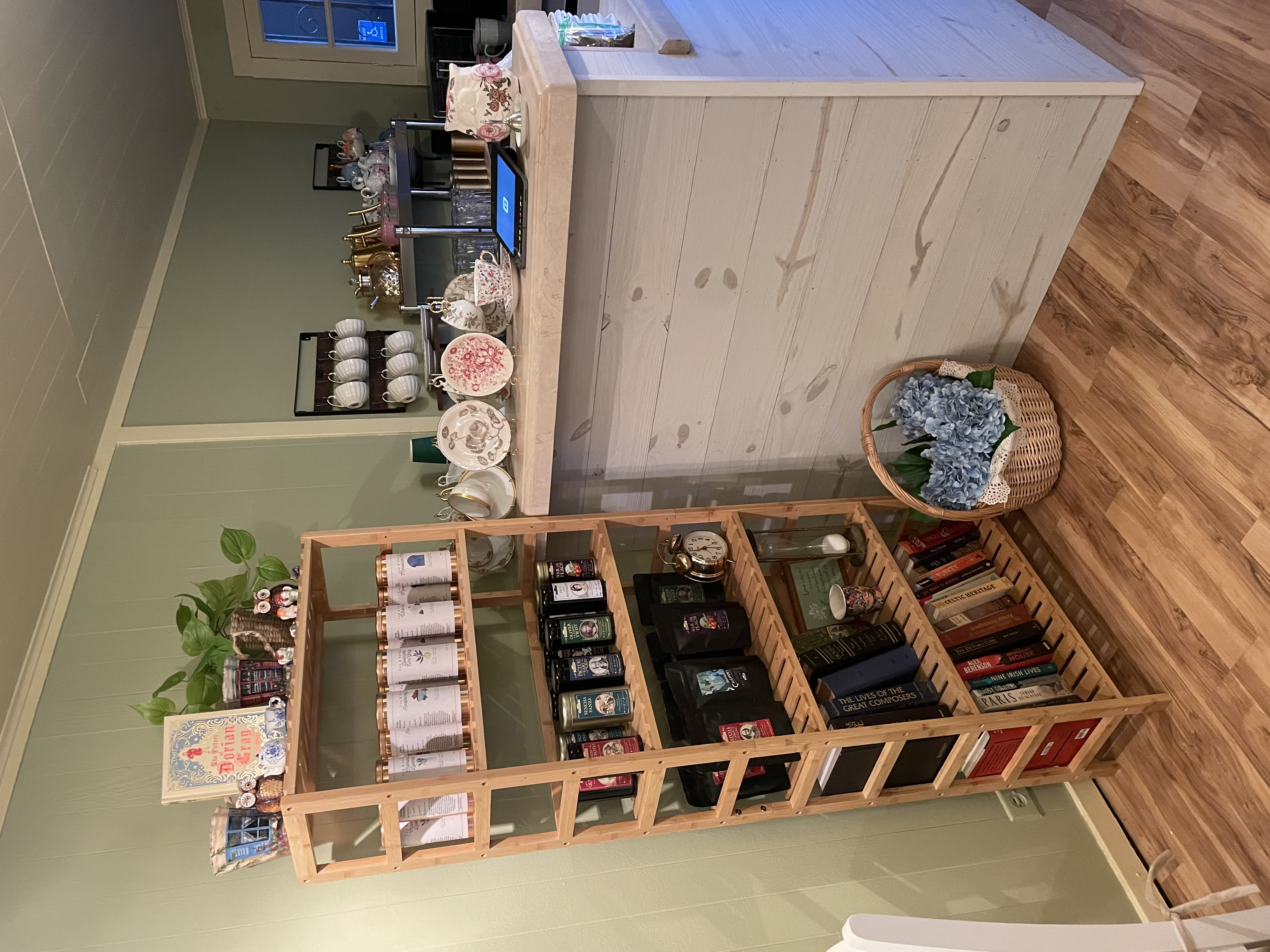 Cozy corner inside Meadowbrook Tea Room